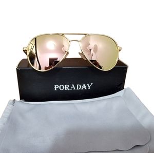 Polarized Aviator Sunglasses for Men Women Metal Frame 100% UV400 Protection Len